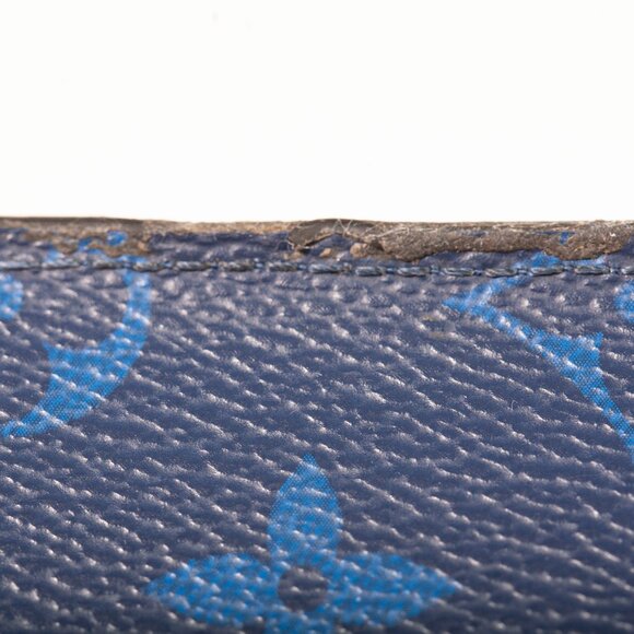 Authentic Louis Vuitton Cobalt Blue Monogram Taigarama Wallet - Picture 3 of 6